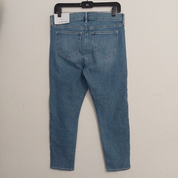 LOFT Modern Skinny Crop Women's 10P Light Wash Blue Stretch Denim Jeans Hi Rise - Picture 2 of 10